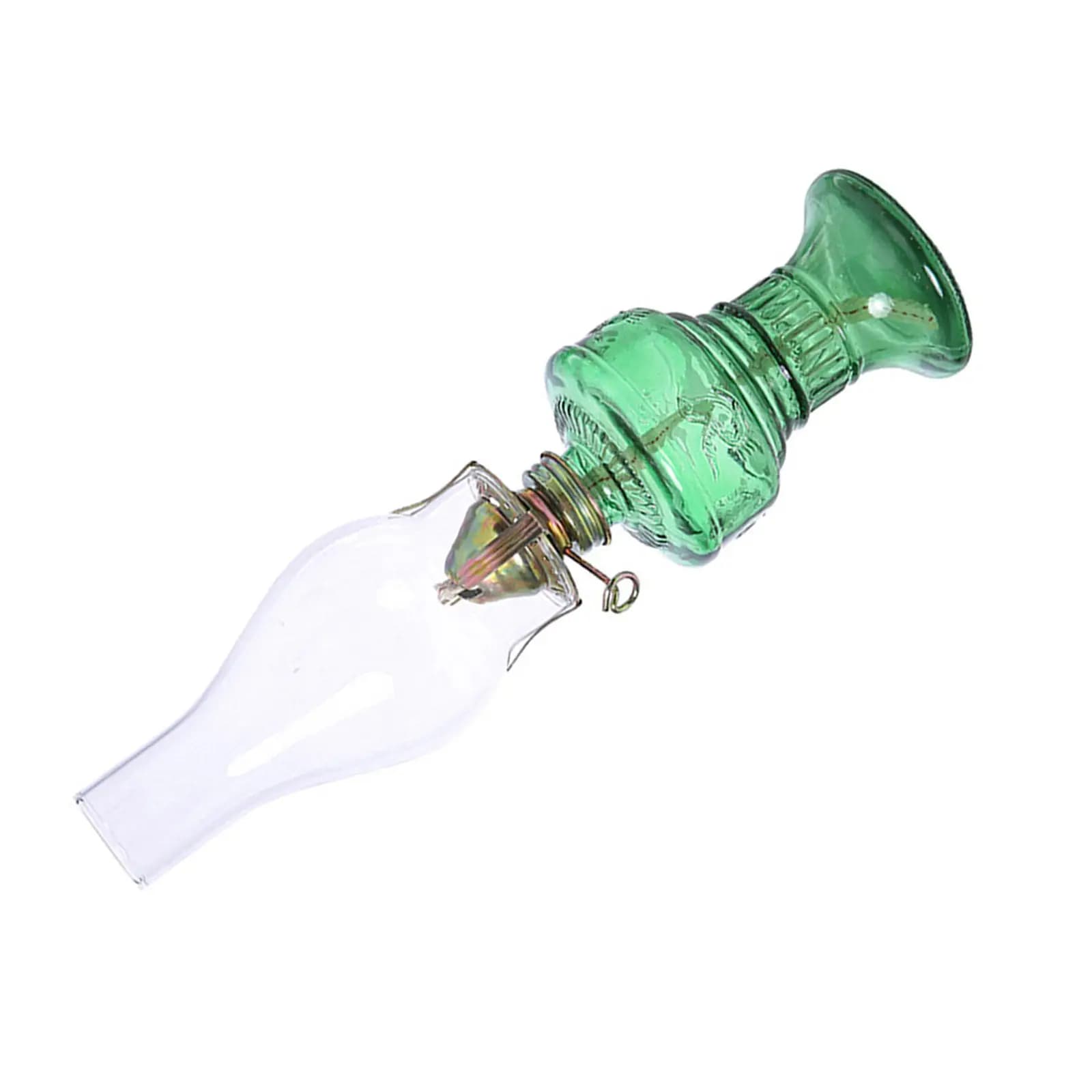 Delicate Vintage Lamp Glass Reservoir Aluminum Alloy Housing Cotton Wick Oil Lantern for Table Desk Decor Emergency