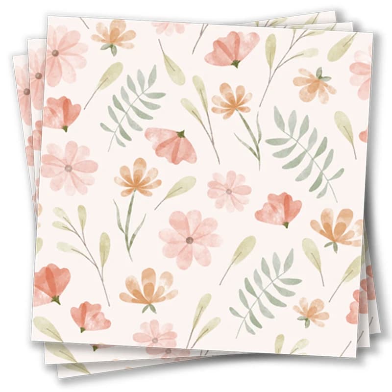 10 pezzi di adesivi per piastrelle a forma di fiore artistico PVC impermeabile autoadesivo decorazione della casa decalcomanie da parete cucina e camera da letto