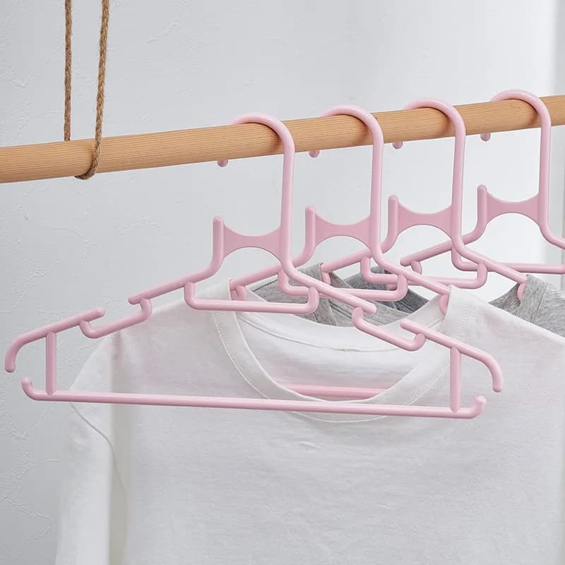 Set di 6 Appendiabiti in Plastica Spessa per Uso Domestico, 37,5 cm, Supporto Multifunzionale per Pantaloni e Top, per Uso Quotidiano