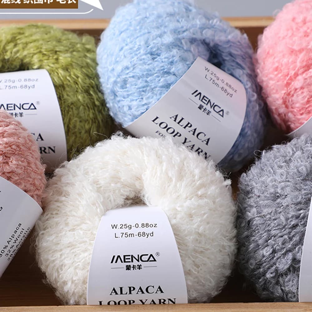 2 Gomitoli di Filato di Alpaca a Maglia Grossa per Lavorare a Maglia Sciarpe, Maglioni Chunky per Neonati, Filato Estivo e Invernale