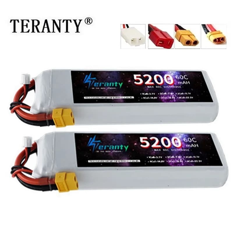 2 Set 7.4V Lipo 2s Batteria 5200mAh 60C 7.4V RC Batteria con Connettore Tamiya XT60 Spina Per Aerei Droni RC Elicottero Barche