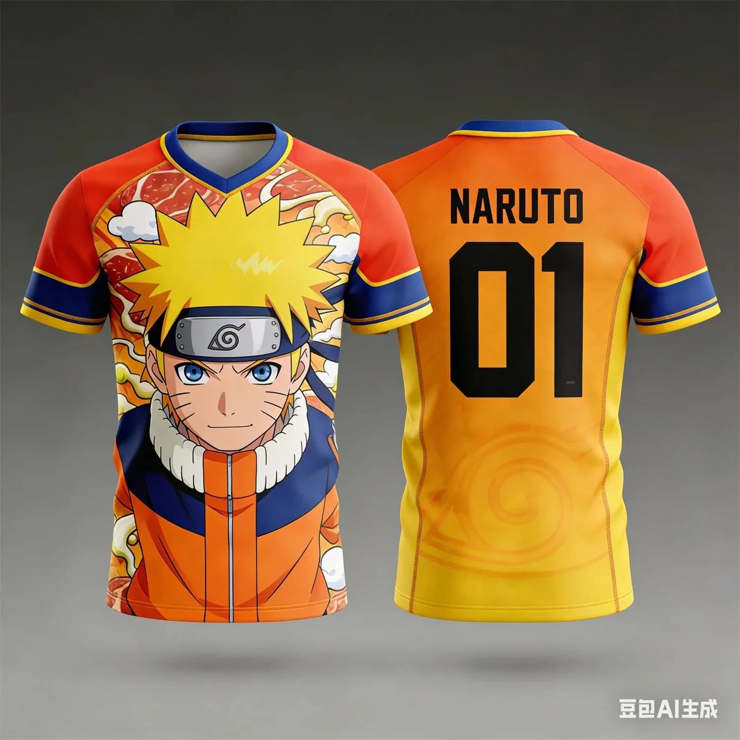 Japanese Anime "Naruto" Character Pattern T-shirt, Suitable for Both Adults and Children, A Fashionable and Breathable T-shirt
