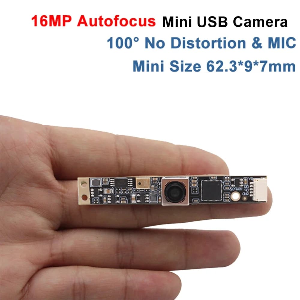 Fotocamera USB SVPRO con messa a fuoco automatica da 16 MP con microfono Mini modulo fotocamera UVC Lightburn Webcam di sicurezza USB senza obiettivo di distorsione