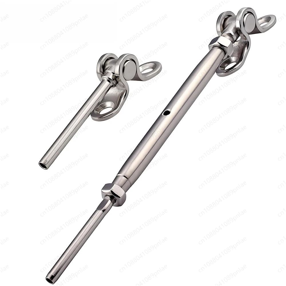 Kit Anti-Collisione per Ringhiera di Molo in Acciaio Inox 316 con Cavo Metallico 180 ° Connettore a Snodo per Attrezzature Nautiche
