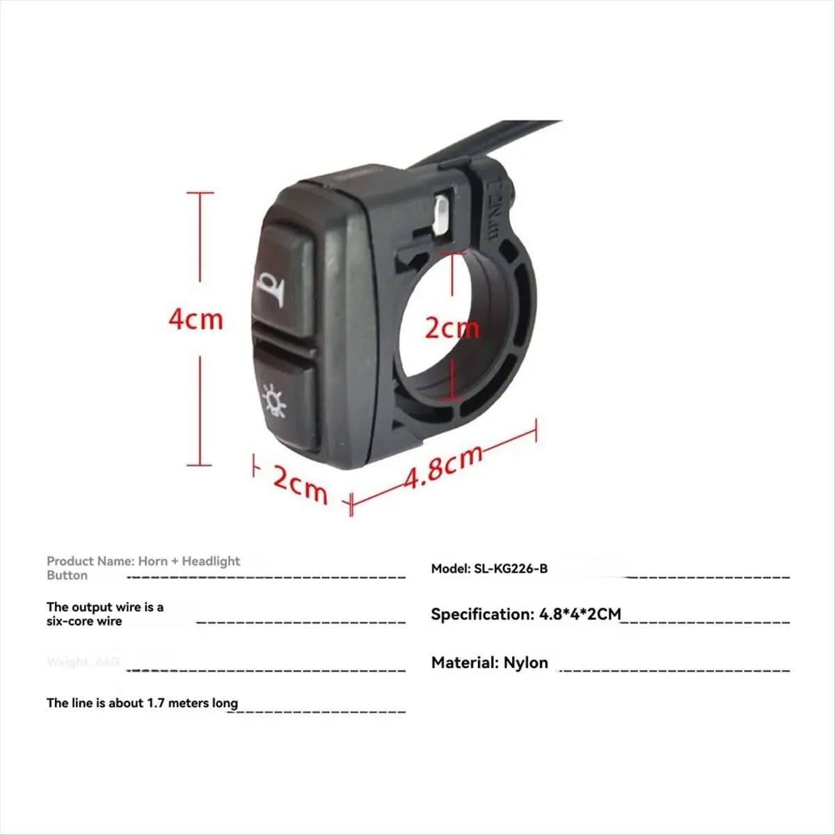 (X07A) Set Luci Anteriori e Posteriori per E-Bike 24V 36V 48V, Faro Anteriore con Interruttore per Bici Elettrica e Scooter