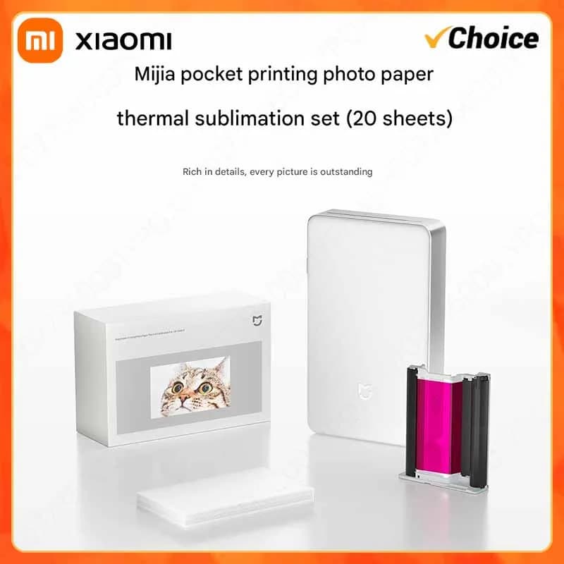 Set di sublimazione termica per carta fotografica con stampa tascabile originale Xiaomi Mijia per carta fotografica istantanea Mijia Pocket Printer Pro