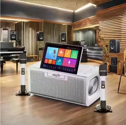 Touch Screen Wireless Smart Party Bluetooth Sistema Android Potente macchina Lettori Karaoke Altoparlante con microfono
