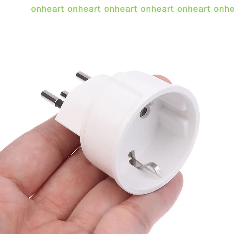 [C]3 Pin Plugs Adaptor Plugs Turn To French Plugs 1 Piece Embedded Adapter Converter Plug EU DE Germany Socket