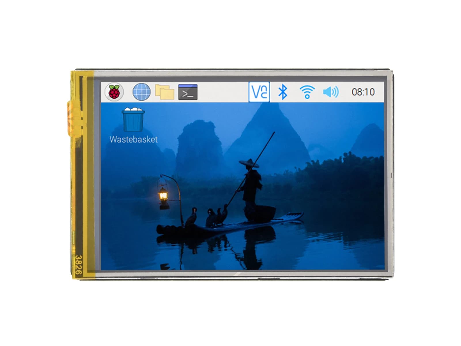 3.5-inch (G) resistive touch display for Raspberry Pi, IPS panel, 320×480 resolution, Gold immersion process, 262K color