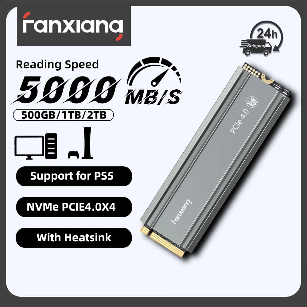 Fanxiang S660 M.2 NVMe SSD PCIe4.0x4 5000MB/s 500GB 1TB 2TB M2 SSD Unità a Stato Solido Interna per PS5/PlayStation5 PC Desktop