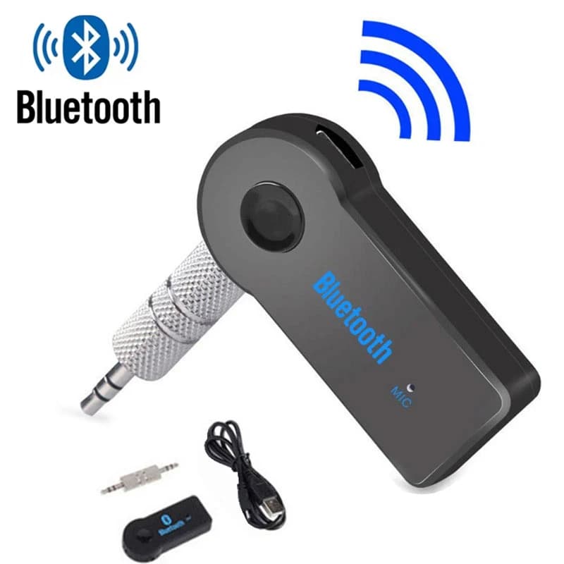 Adattatore trasmettitore ricevitore wireless Bluetooth 5.0 2 in 1 jack da 3,5 mm per musica per auto audio Aux A2dp cuffie ricevitore vivavoce