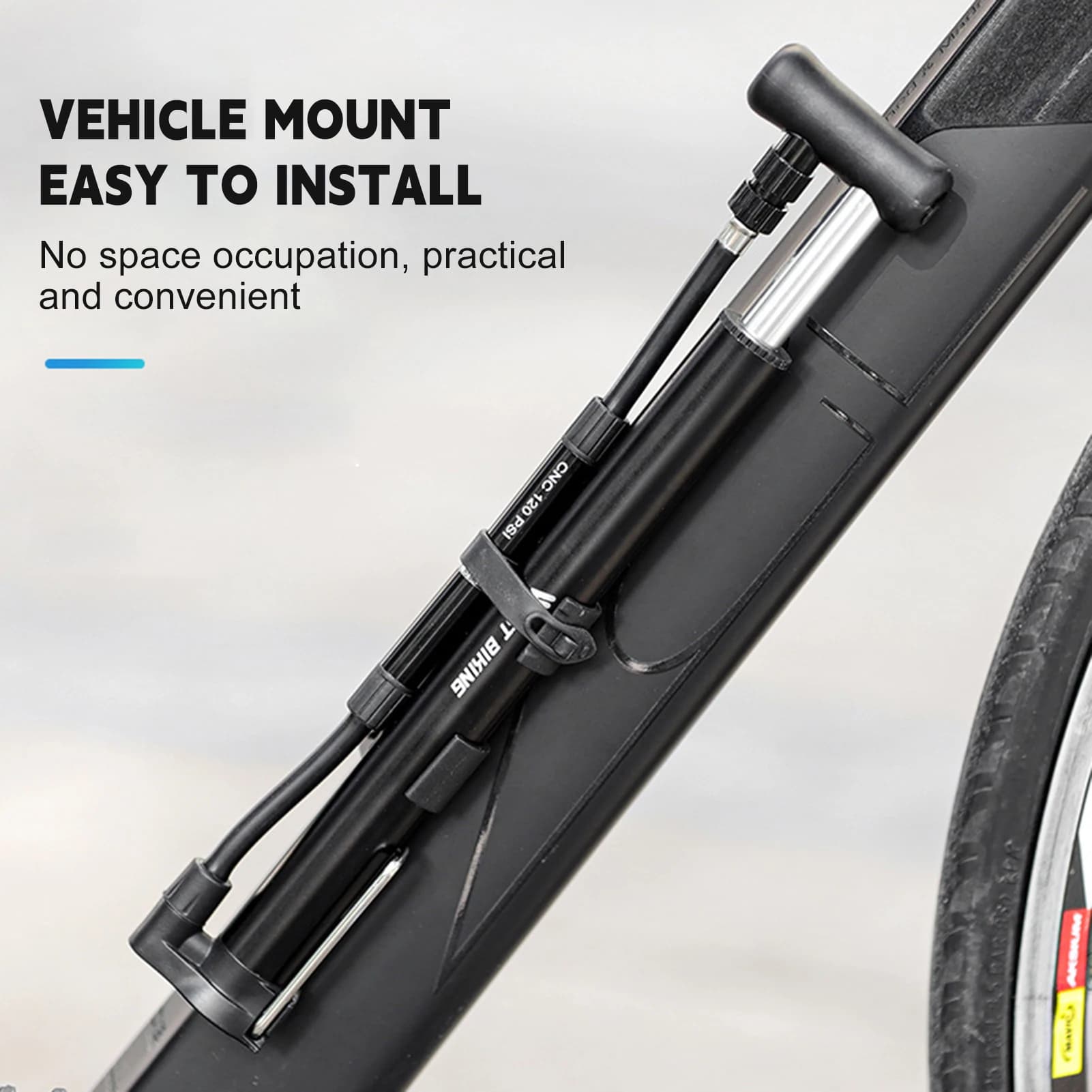 Pompa da bicicletta Pompa da bici portatile per gonfiaggio d'aria con manometro AV FV Schrader Presta Pompa con valvola Accessori per ciclismo