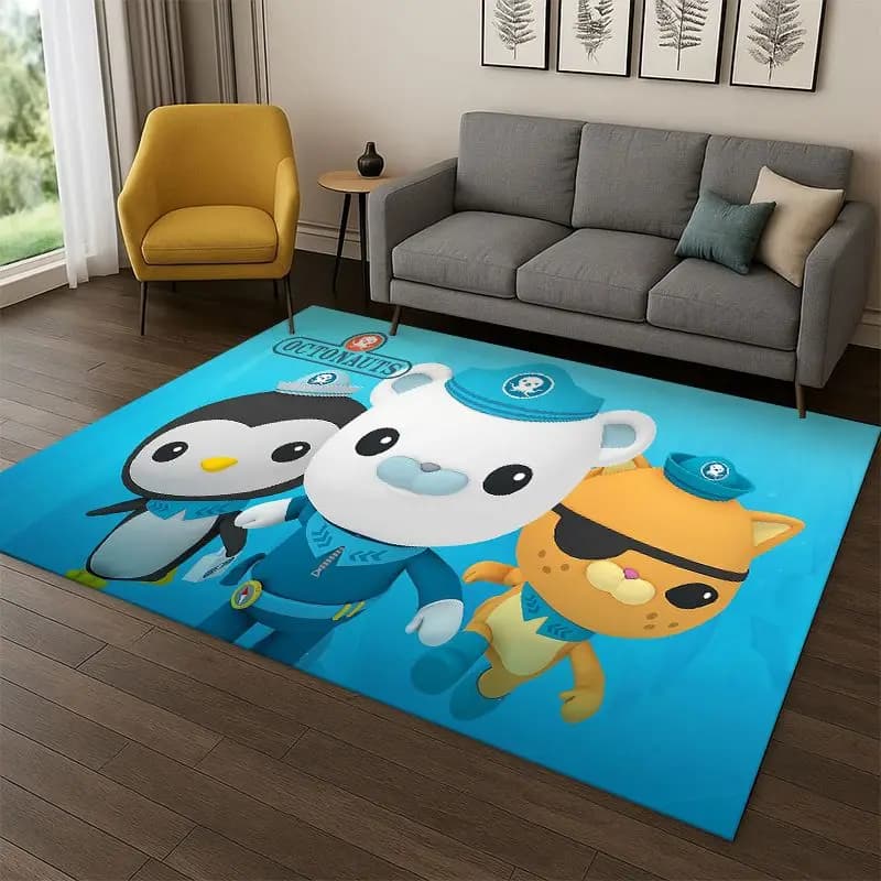 Cute Cartoon The Octonauts Barnacles Carpet Rug for Bedroom Living Room Sofa Doormat Home Decor,Kid game Area Rug Non-slip gift