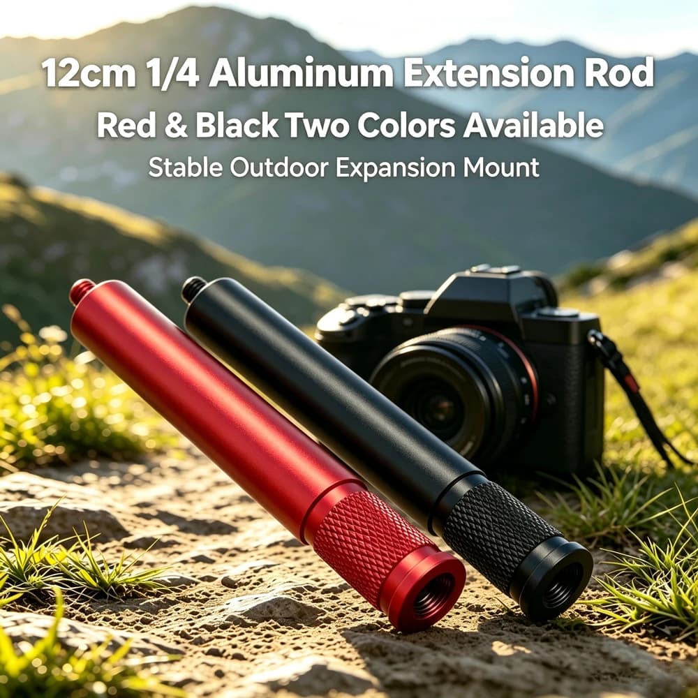 Asta di montaggio estensione filettatura 1/4 "lega di alluminio per GoPro Hero 13 12 11 10 9 Insta360 X3 X4 X5 DJI Osmo Action 5 PRO 4 3 2 fotocamera