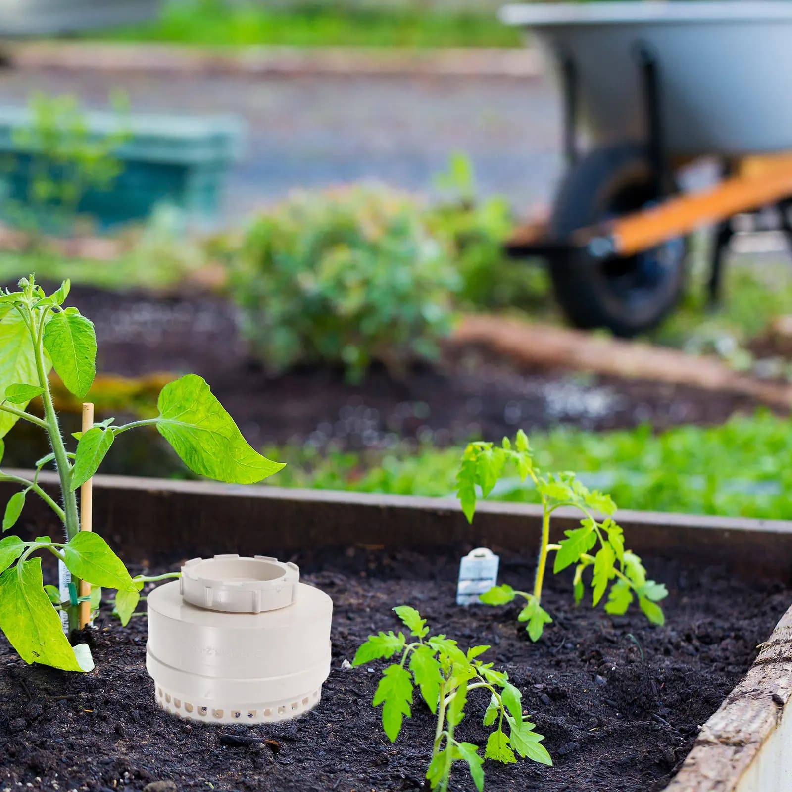 Contenitore in plastica per l'allevamento di vermi, per compostaggio interrato in giardino, torre per vermi con coperchio ventilato, bidone per il riciclo dei rifiuti alimentari