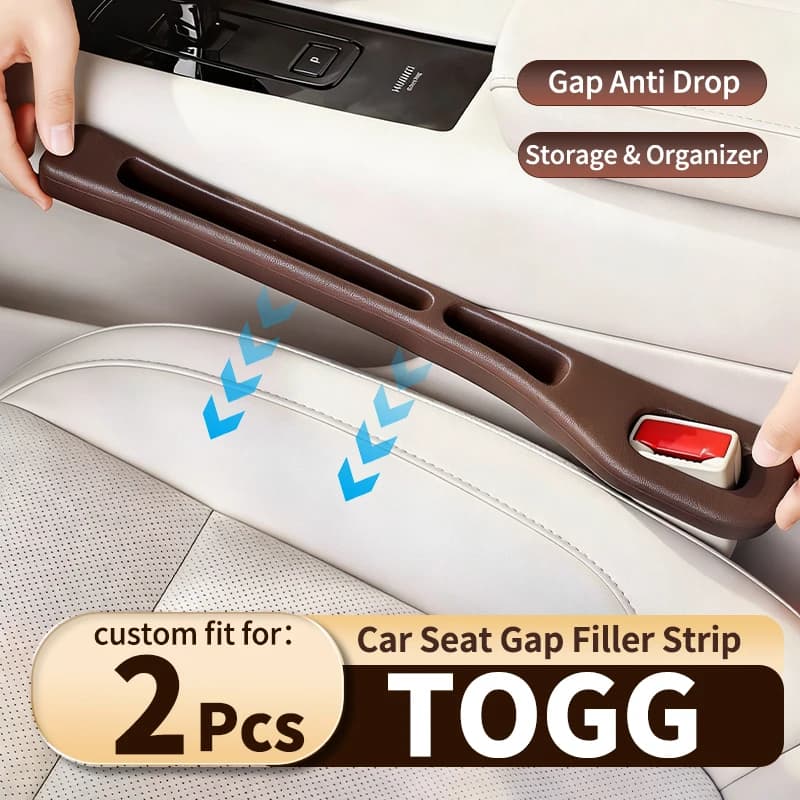 Auto Seat Leak Proof Strip For TOGG auto Car Seat Gap Seal Strip Interior Storage Holder For Phones And Keys .Plug & Play 2PCS