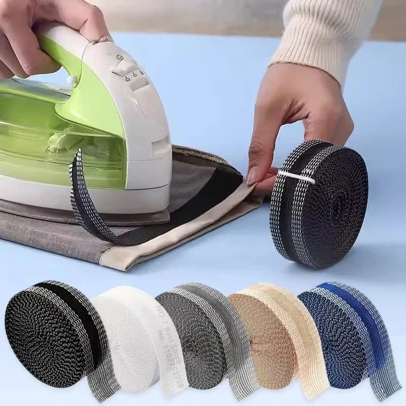 Adhesive Tape for Leather Pants Orls, Thermoadhesive Strip for Jeans Edges, Tape Wall decal in Fa-da-Te Fabric for Quick Repairs of Clothing