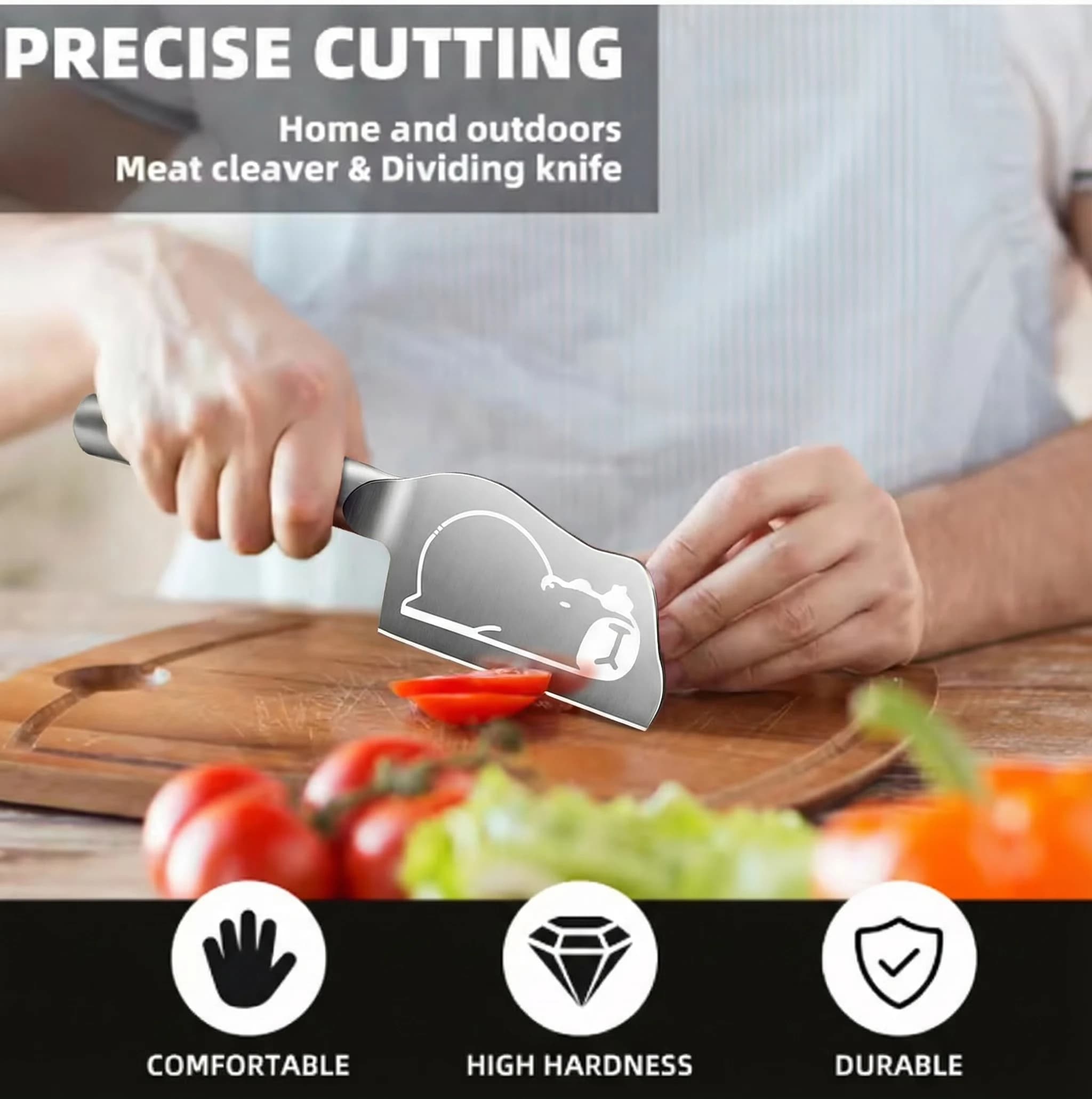Mini kitchen knife entirely made of steel, children's sharp fruit knife, portable pocket knife for students C2612