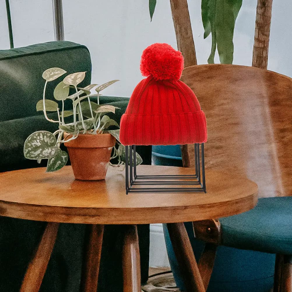 2 Pezzi Eleganti Supporti in Ferro per Cappelli, Porta Cappelli da Parete per Berretti e Cappelli Caldi, Scaffale per Armadio, Ingresso, Camera da Letto, Mantiene la Forma
