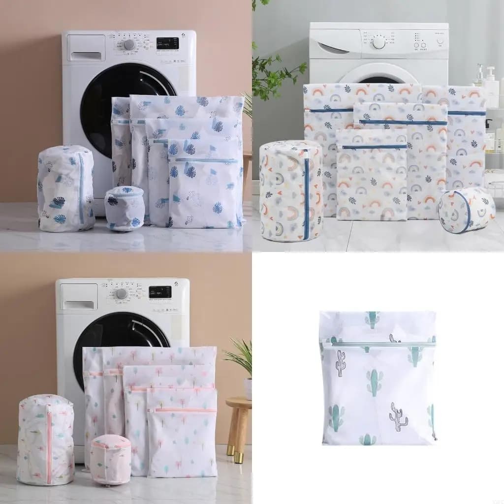 Washing Machine Safe Mesh Bag Thickened Zippered Laundry Household Fabric Care Storage X3UC