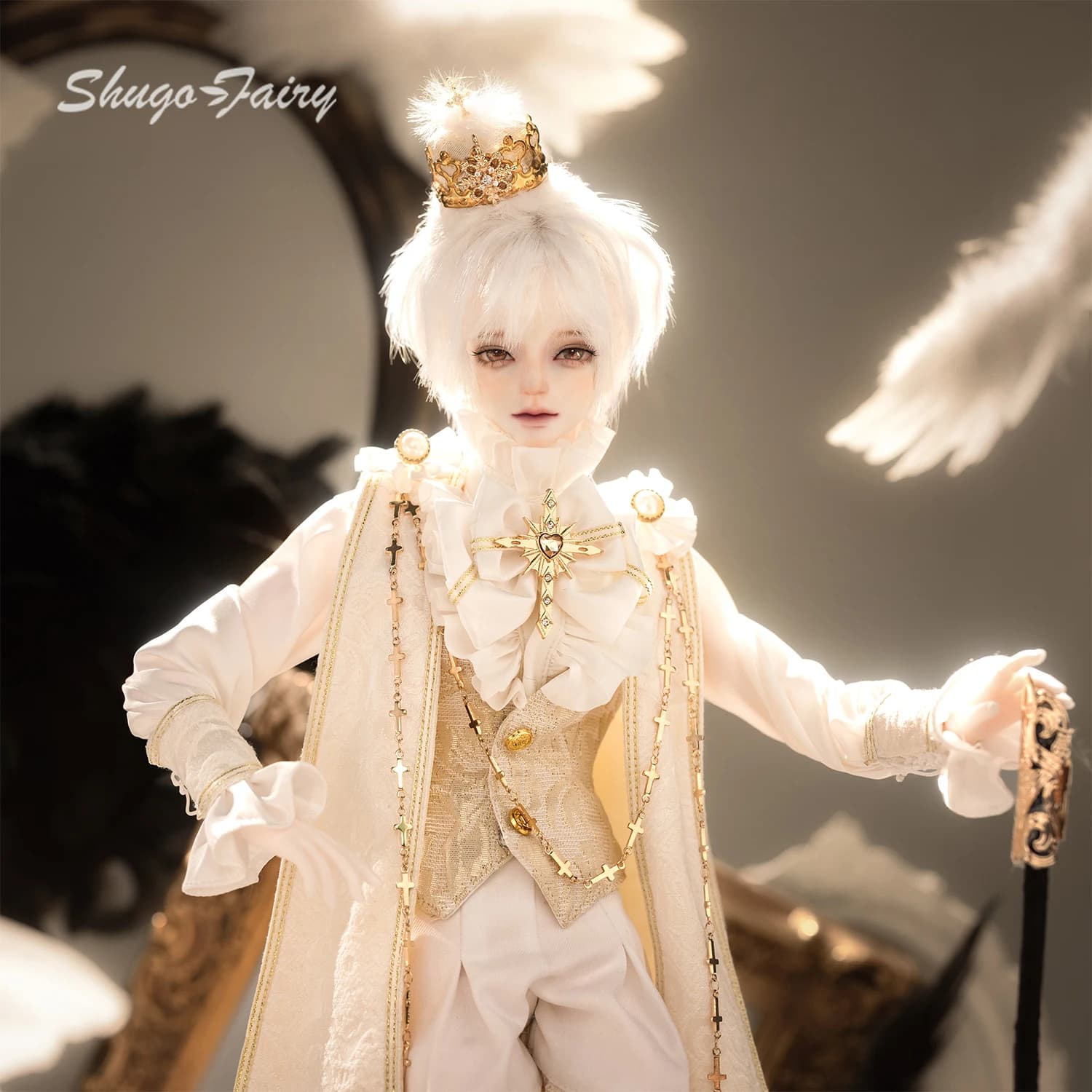 Bambola BJD 1/4 Aoki Fullset B Sculpt Modello dall'aspetto morbido Viso di giovane maschio Divinità Resina 20esimo secolo Nobiltà europea Principe