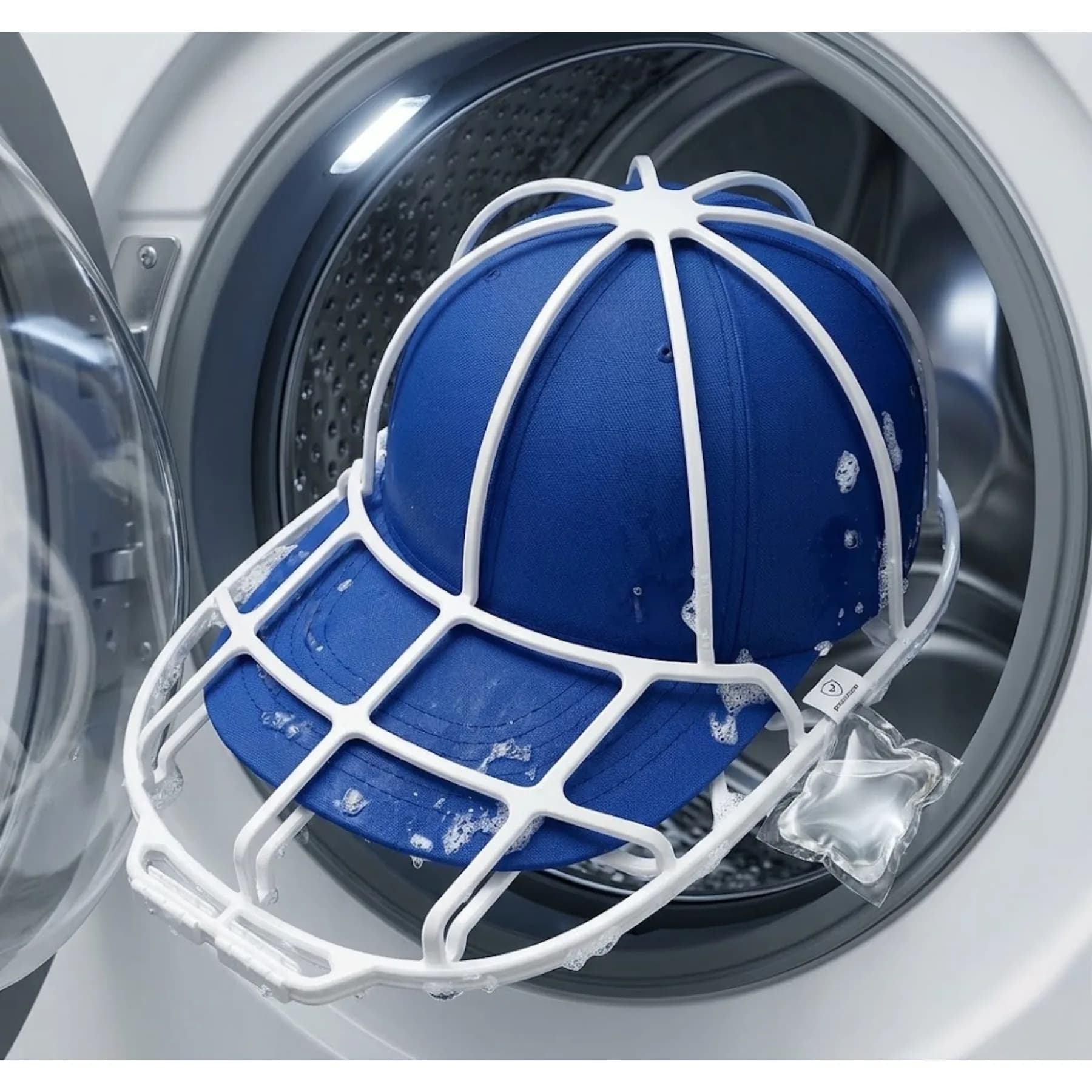 Gabbia per lavaggio cappelli, supporto multiuso per la pulizia e la protezione dei cappellini da baseball, per uso domestico, 1 pezzo
