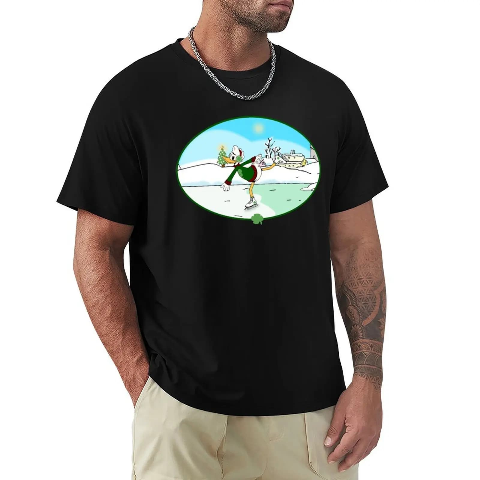 Gladstone Gander - T-shirt per pattinaggio sul ghiaccio, maglietta da lavoro