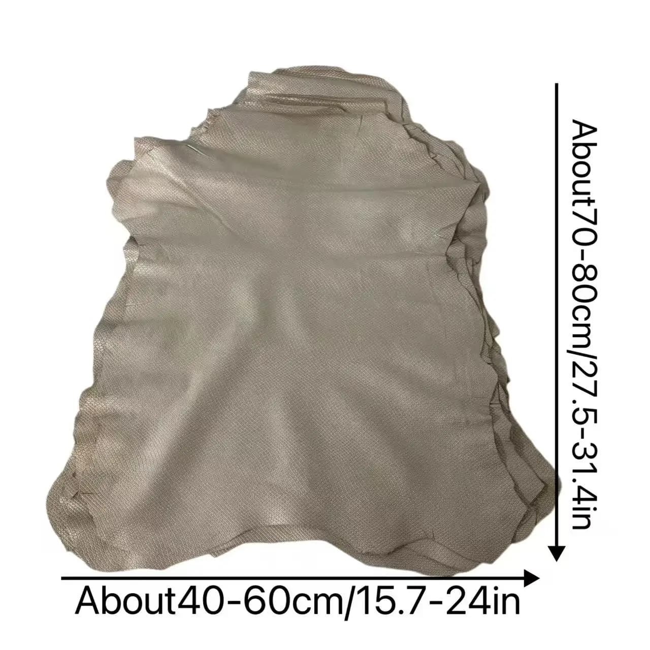Pearlescent Light Gold Snake Scale Patterned Lamb Leather, Suitable for Clothing, Handbags, Luggage, and Other DIY Crafts.