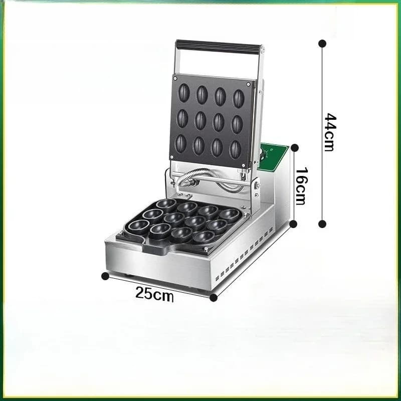 Electric coffee bean waffle maker, mini stainless steel waffle maker