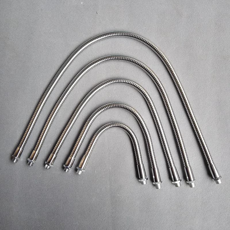 2pcs/lot M10 Male Screw +female Thread Soft Light Metal Flexible Conduit DIY Metal Gooseneck Hose Serpentine Tube Clamp Lamp