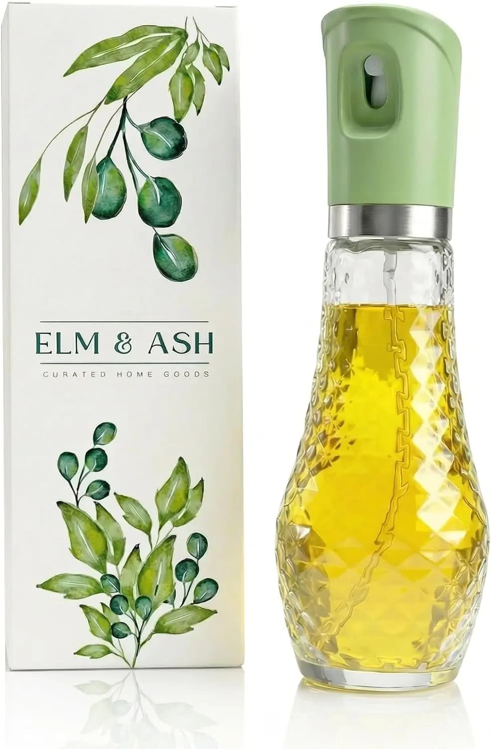 Glass Olive Oil Sprayer for Cooking, 260ml Fine Mist Spray Bottle for Air Fryer, Salad, Vinegar BBQ