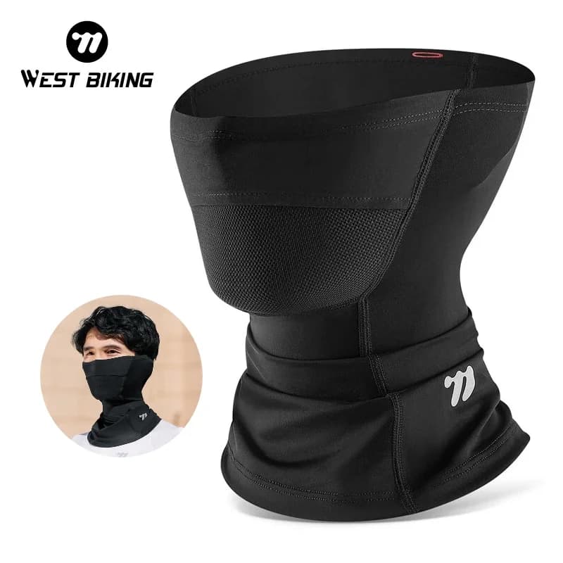 WEST BIKING Network Breathable Mask with UV Protection, Ice Silk Scale Compatible with Cycling and Motorcycle Helmet, Half Mask