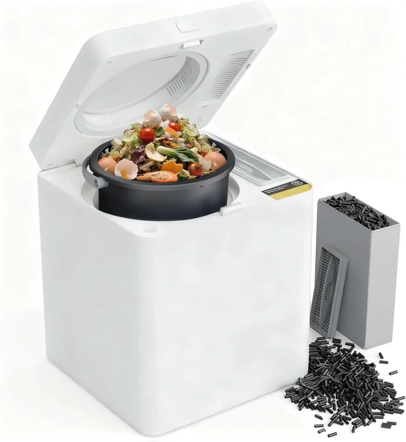 Composter Elettrico da Cucina - Composter da Banco da 3L con Pulizia Automatica Inodore, Trasforma i Rifiuti Alimentari in Fertilizzante in 4 Ore