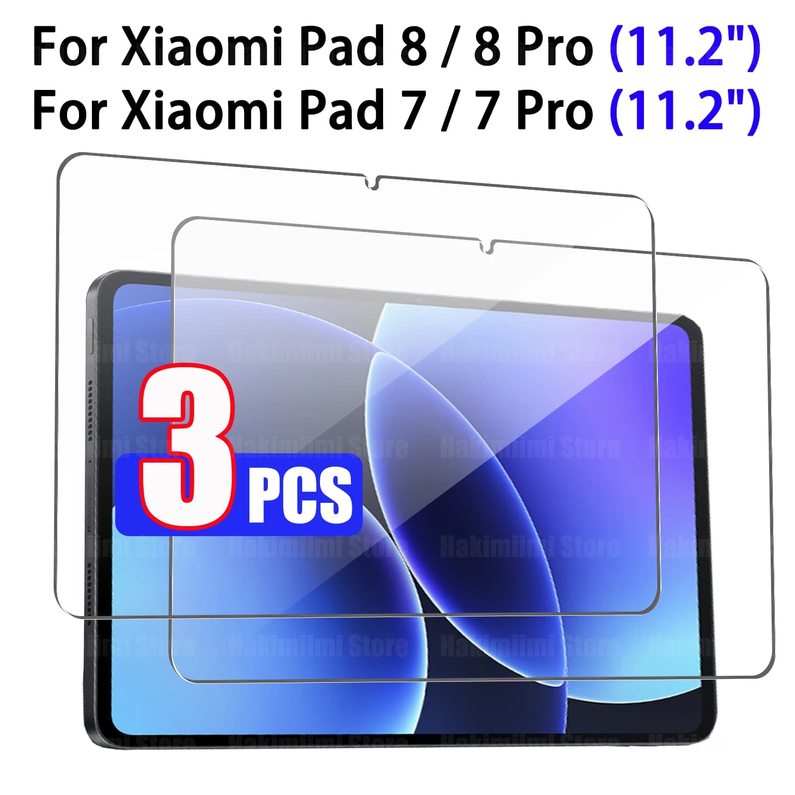 Vetro Temperato per Xiaomi Pad 8 / 8 Pro 2025 (11.2 pollici) HD 9H Protezione Schermo Anti-graffio per Tablet Xiaomi Pad 7/7 Pro 11.2"