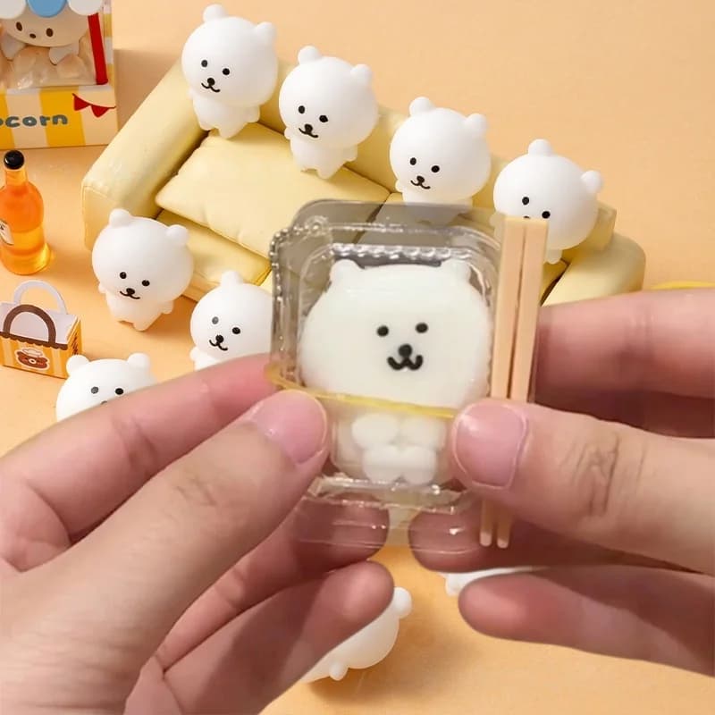Mini Portapranzo Orsetto Squishy Chiikawa, Giocattoli Squishy, Ciondolo Carino, Giocattolo Antistress da Spremere, Oggetti di Scena per Feste, Regali di Compleanno
