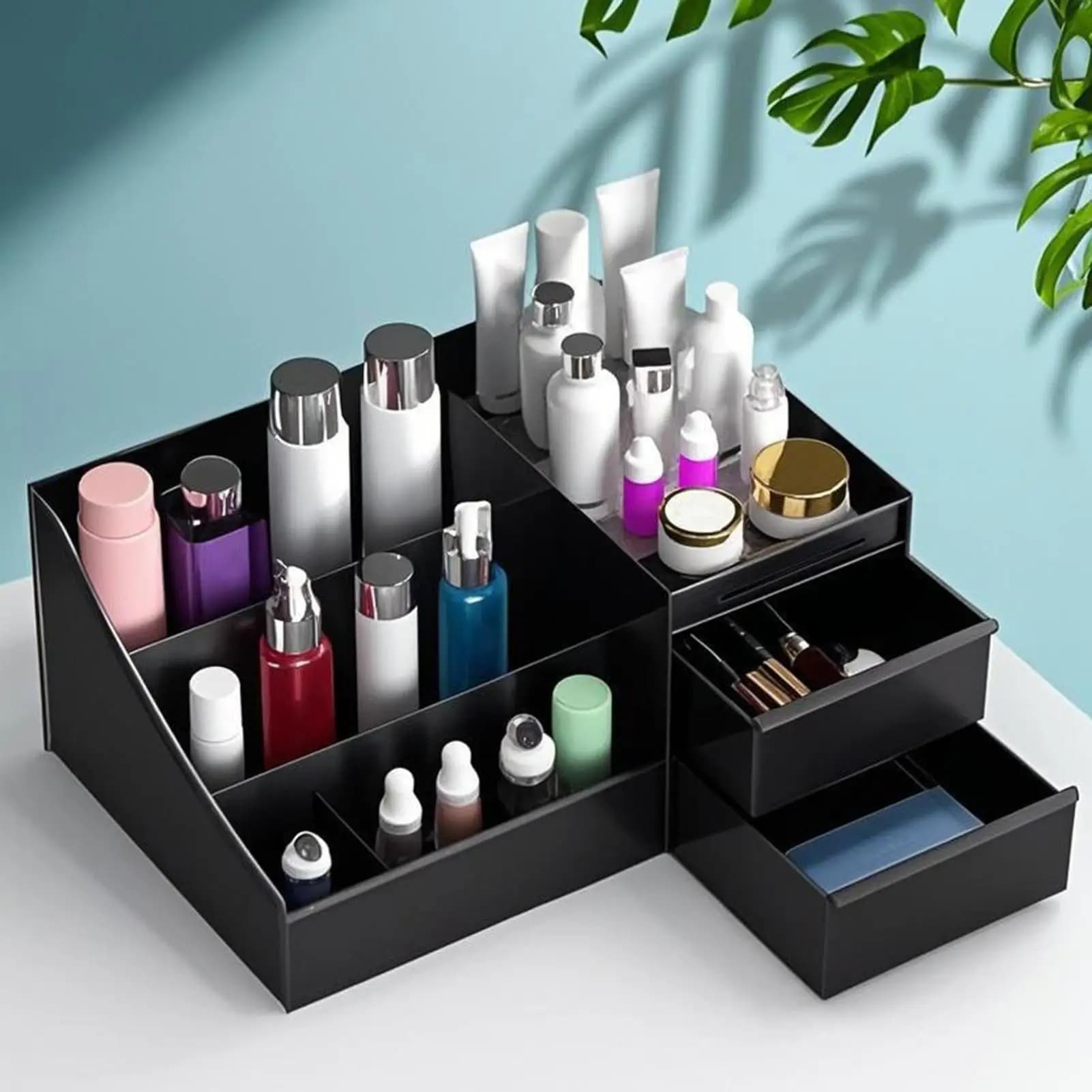Organizzatori per il trucco da toeletta, porta gioielli e cosmetici, organizer da banco per profumi, scrivania, bagno