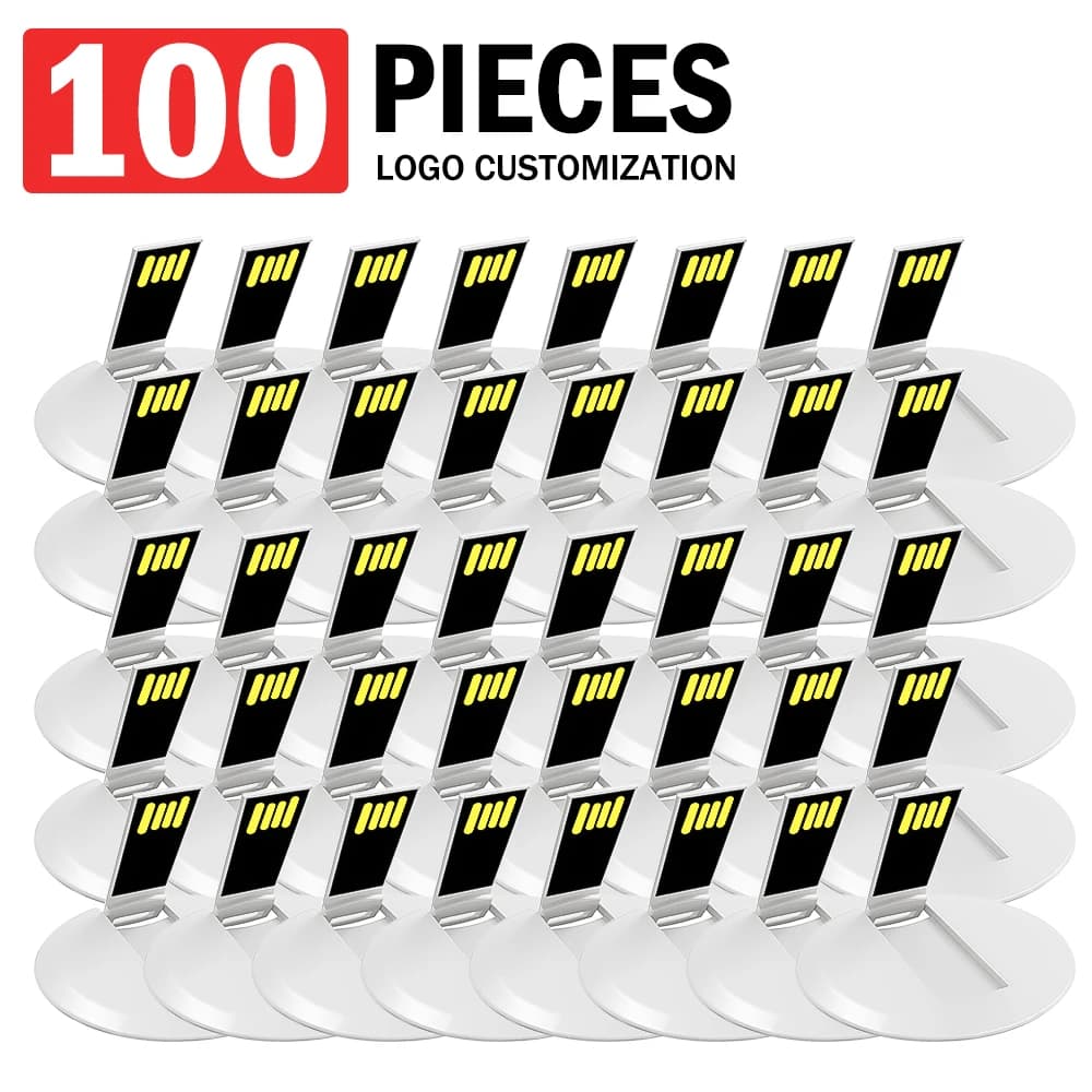 100 pz/lotto Chiavetta USB 2.0 in plastica a forma di carta bancaria, 64GB 32GB 16GB 8GB 4GB, con logo personalizzato gratuito