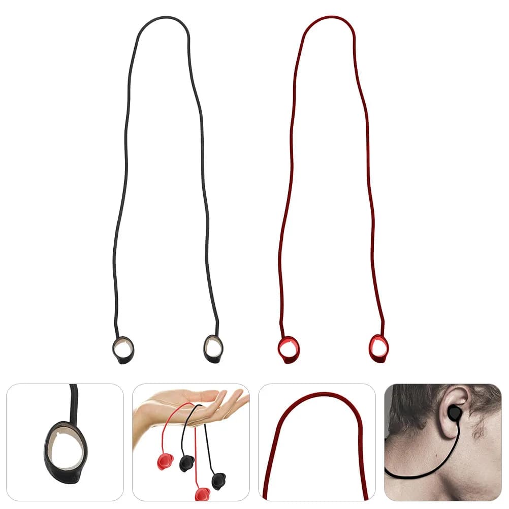 2 Pezzi Cordoncino Anti-Smarrimento per Auricolari, Cinghia Wireless in Silicone Premium per AirPods 1 e 2, Cordino da Collo per Jogging e Fitness