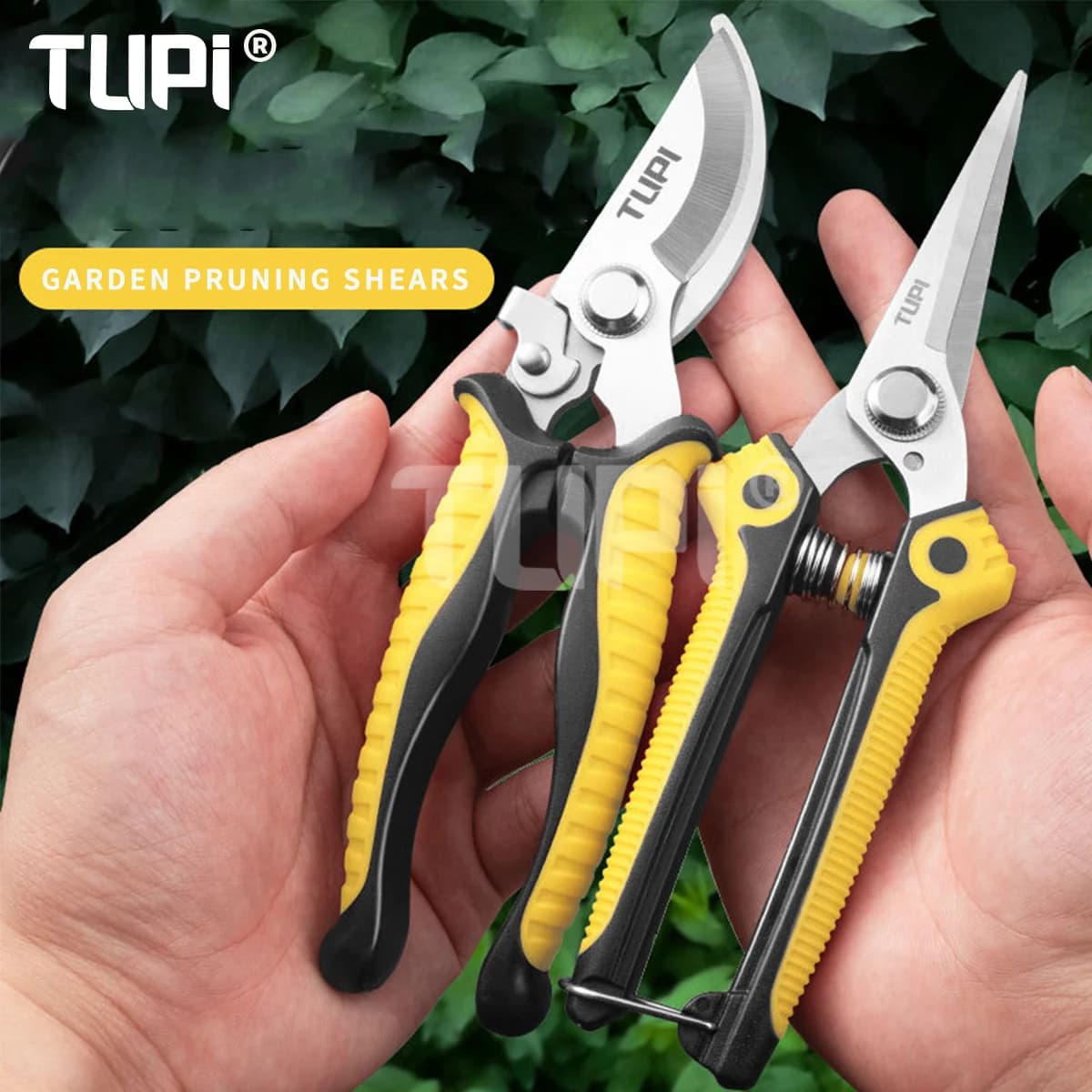 Professional pruning shears Bypass TUPI - Heavy-duty gardening scissors for trees/shears/wires | ergonomic anti-slip and anti-rust