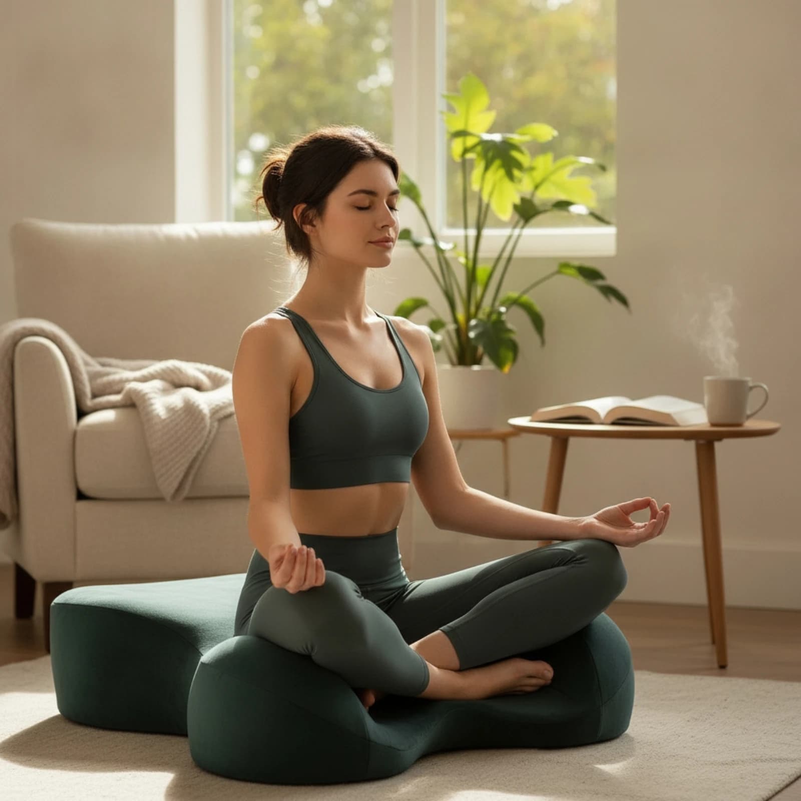 Meditation Cushion Comfortable Mindfulness Cushion Zafu Large Soft for Meditators