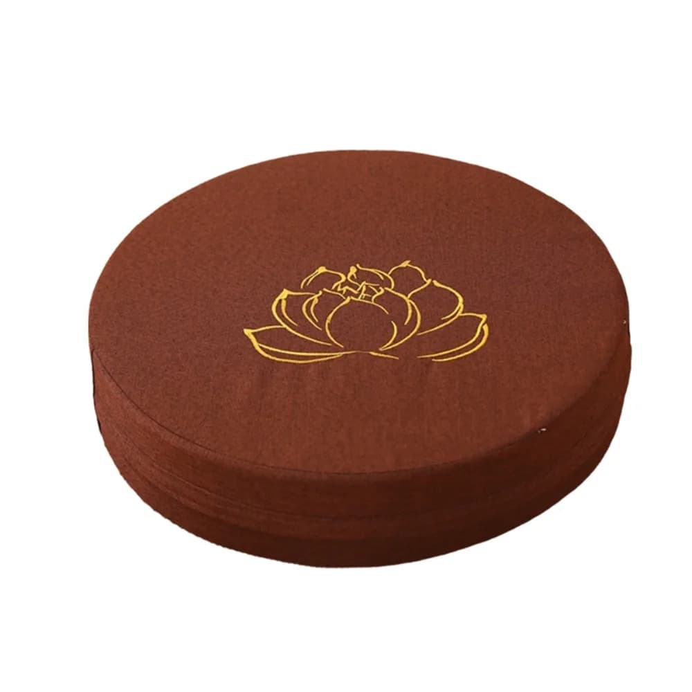 Japanese-style Yoga Meditation Cushion Embroidered Lotus Thickened Tatami Mat Washable Removable Backrest Pillow Living Room