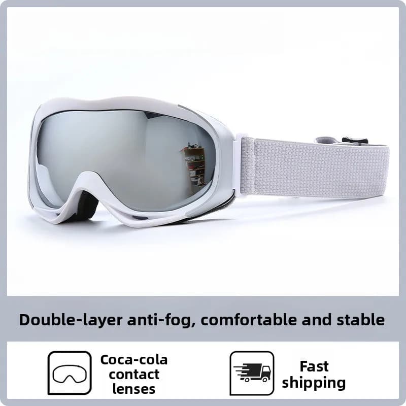 Occhiali da sci con montatura grande Spugna anti-collisione Occhiali antiriflesso Sport all'aria aperta Occhiali da snowboard Occhiali da equitazione Occhiali da trekking