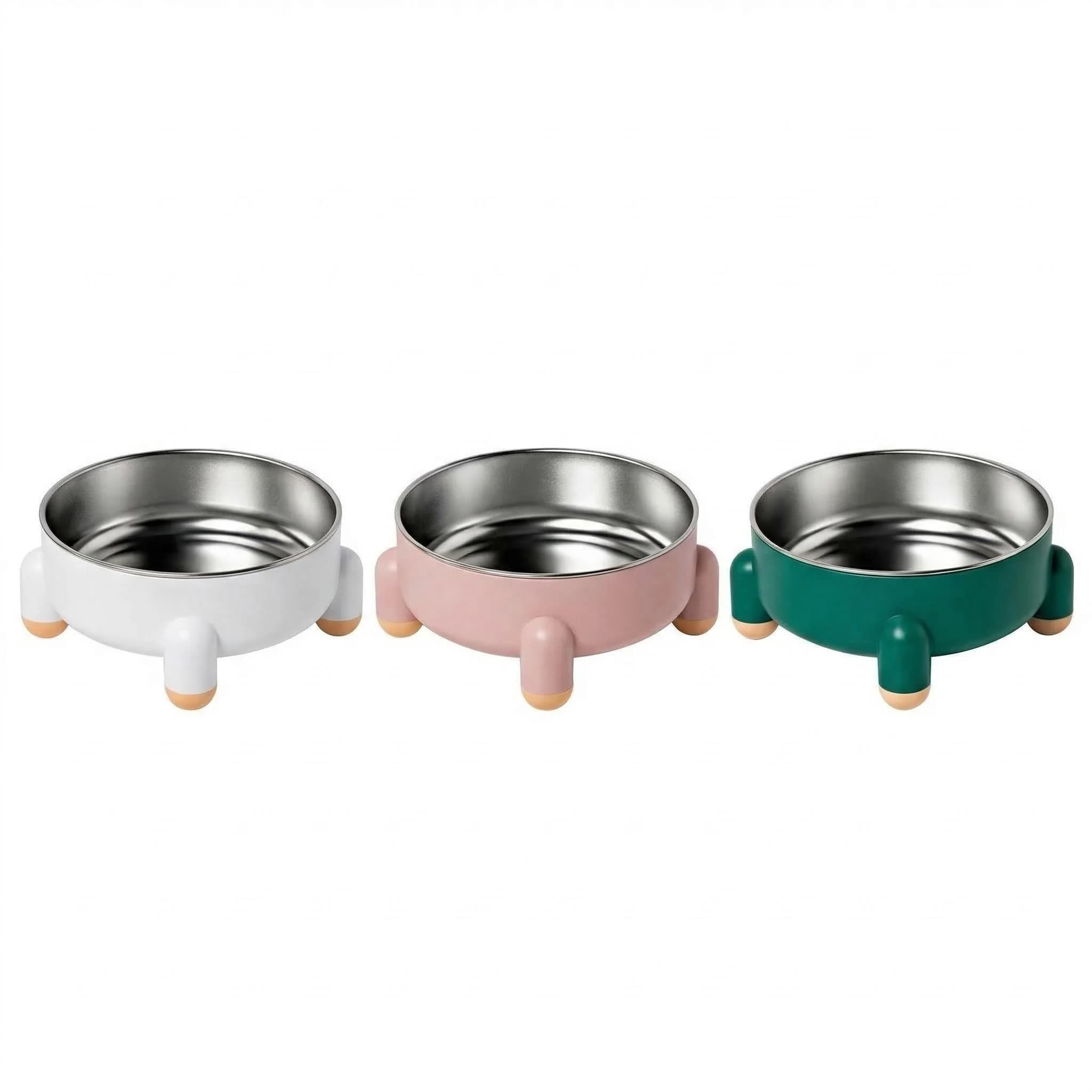 Ciotola per Gatti e Cani, Ciotola Rialzata per Acqua e Cibo, Protezione Collo Gatto, 3 Colori, Ciotola per Animali Domestici