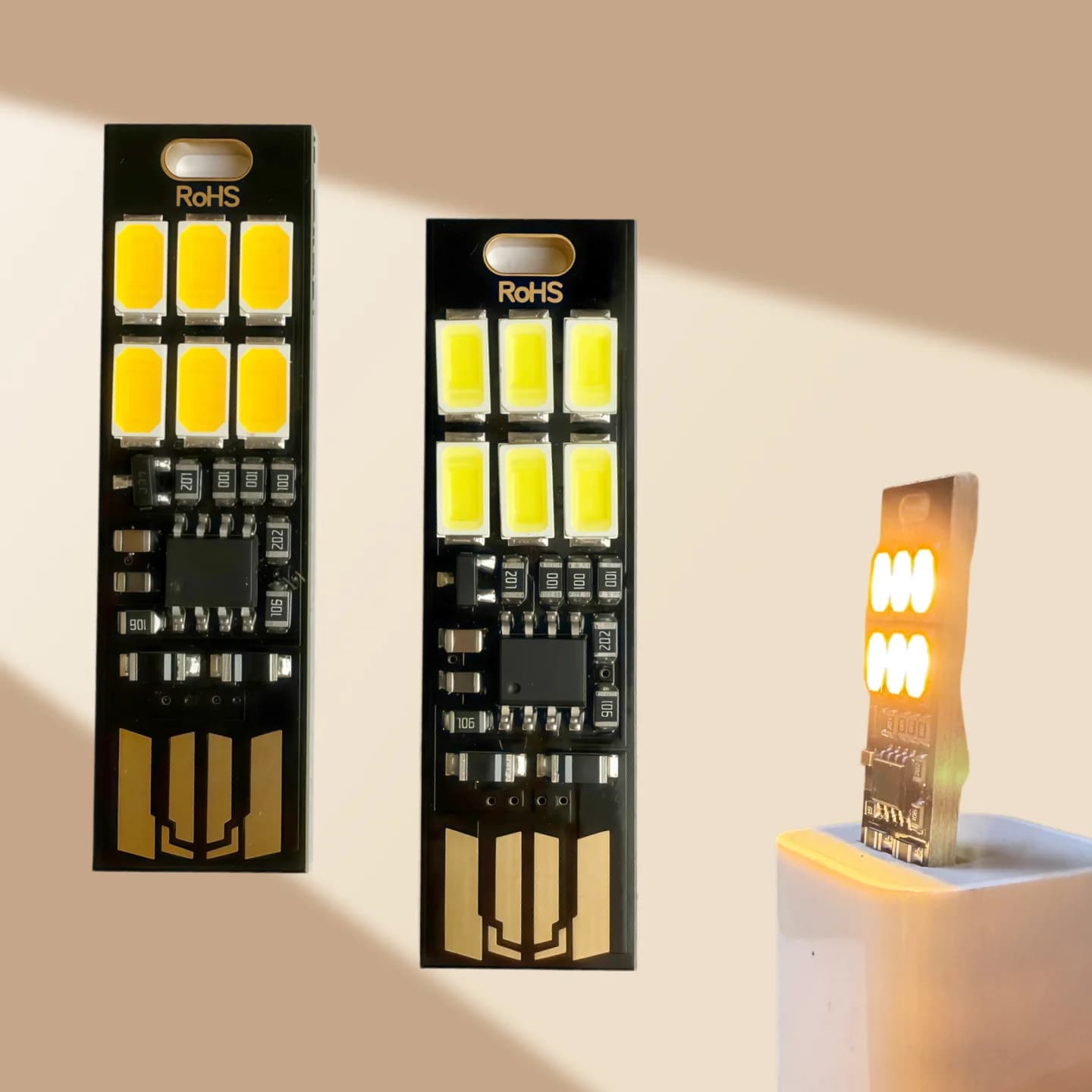 Lampada LED Portatile Mini 5730 USB a 6 luci, 5V Touch Dimmerabile, Lampada da Lettura per Computer Notebook Power Bank