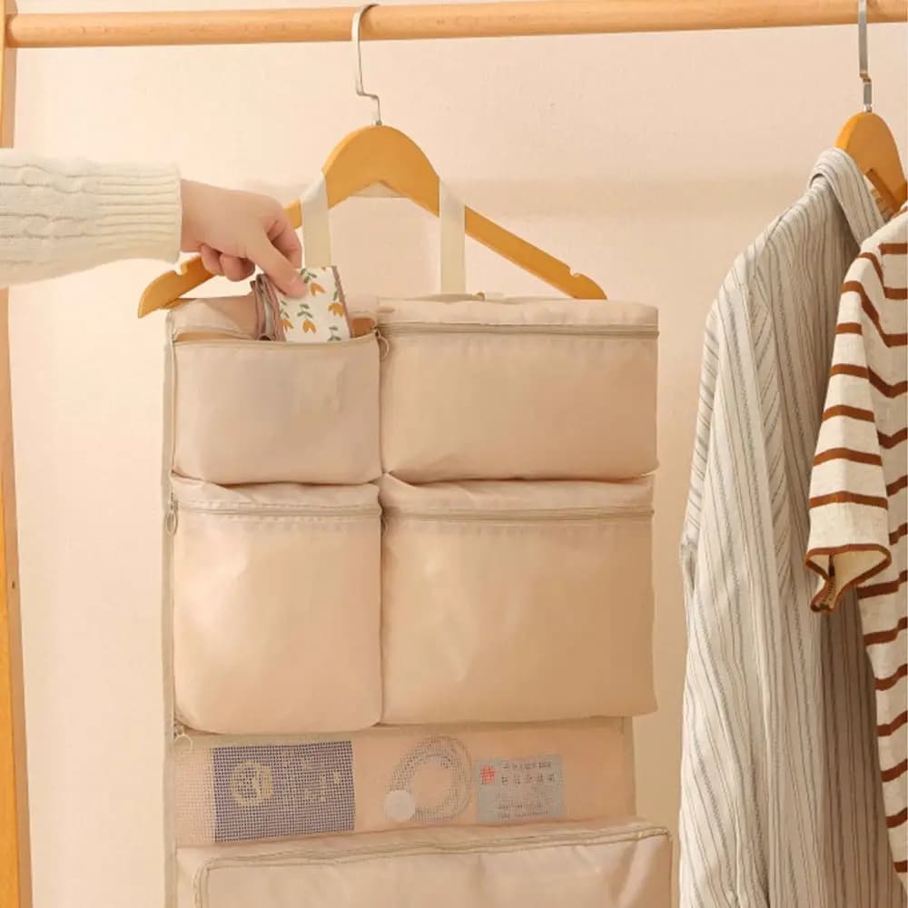 7 In 1 Travel Luggage Bag Multi Pockets Foldable Luggage Storage Bag Hanging Large Capacity Trip Handbags Clothes Organizer