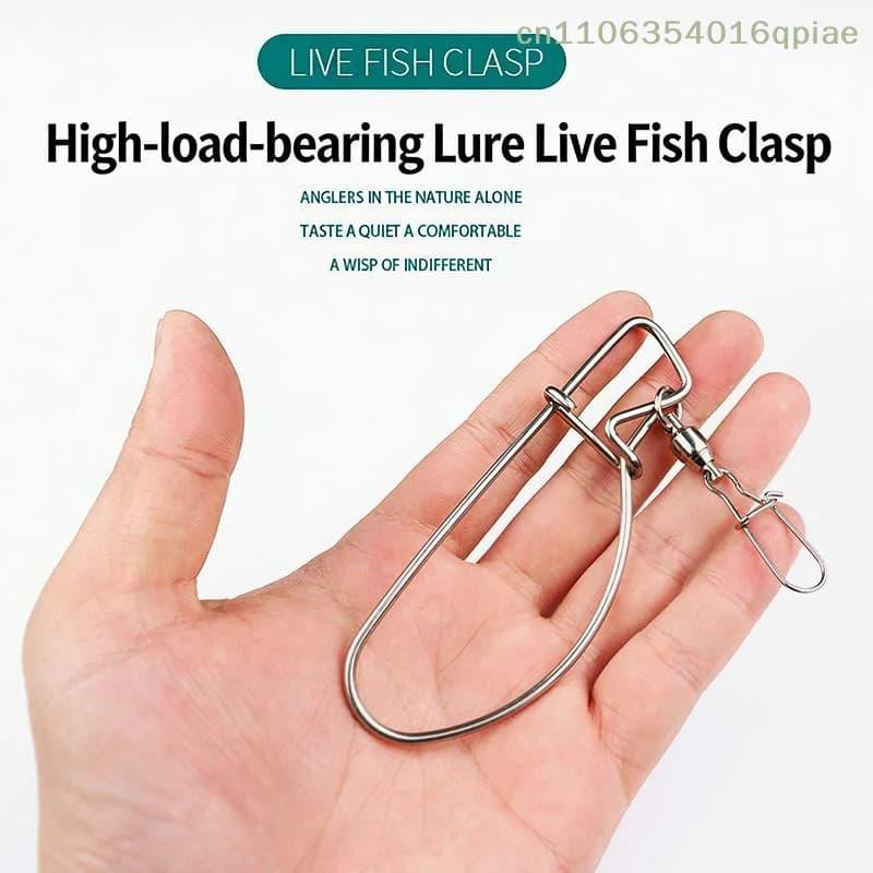 (Accessori da pesca) Fermaglio per pesce vivo in acciaio inossidabile per attrezzatura da pesca (Summer4)
