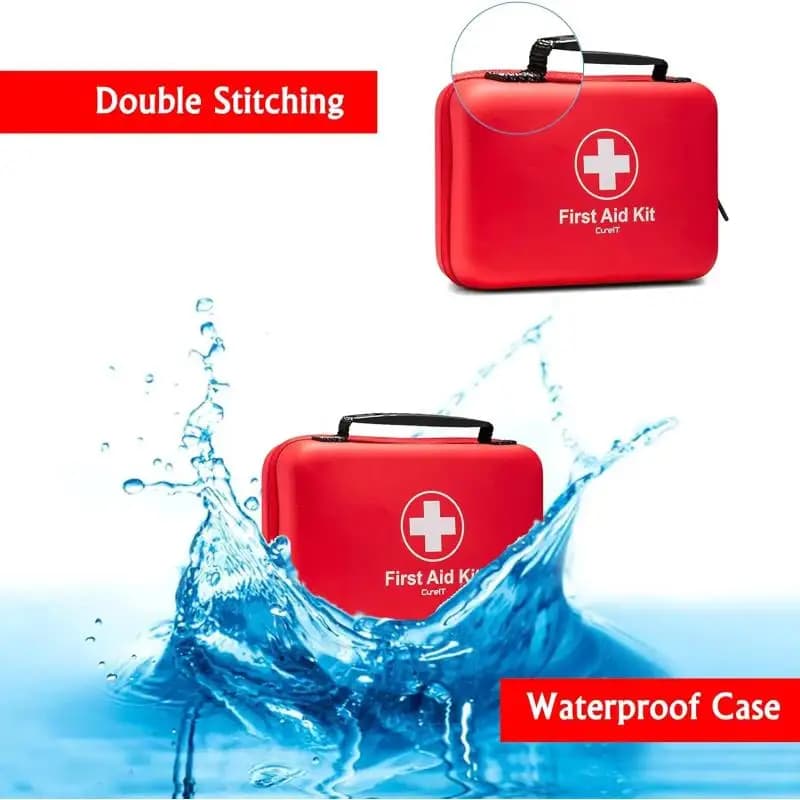 Kit di Pronto Soccorso Impermeabile in EVA - Borsa Medica Portatile per Emergenze con Sistema Molle, Astuccio per Medicinali per Campeggio e Sopravvivenza