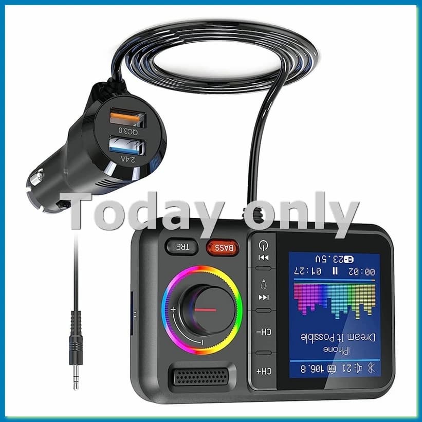 Display digitale a LED Adattatore trasmettitore Bluetooth 5.0 Adattatore audio HIFI per lettore MP3 AUX da 3,5 mm per PC TV Altoparlante domestico per auto-ABFT