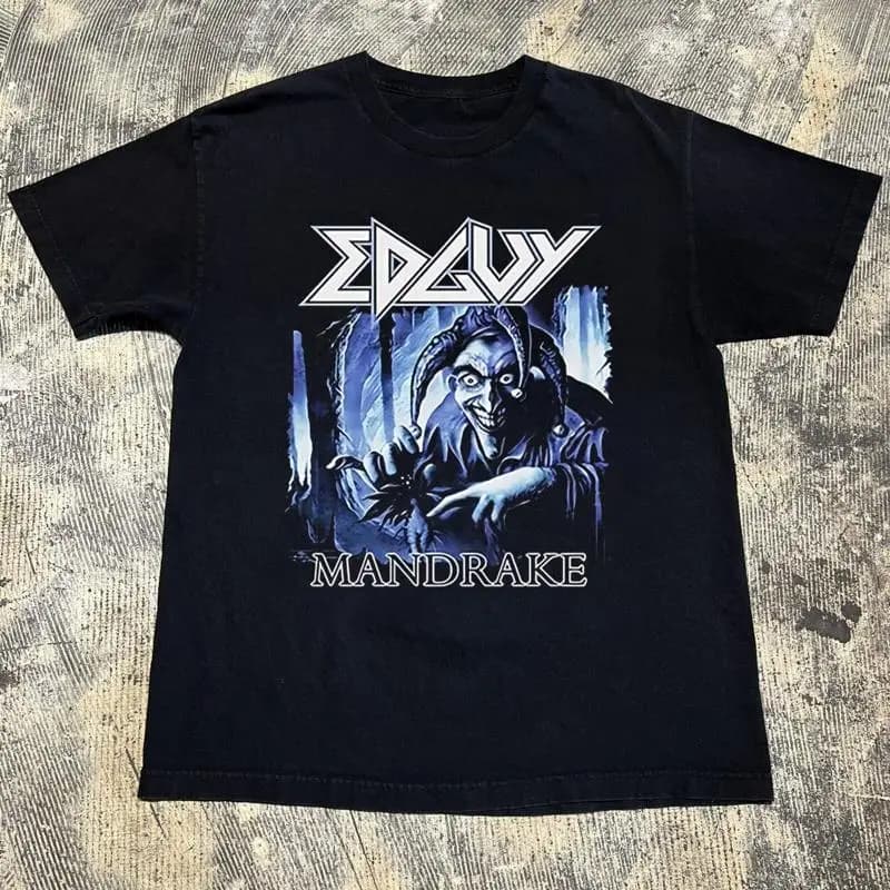 2001 Edguy Mandrake World Tour Black T Shirt OM189