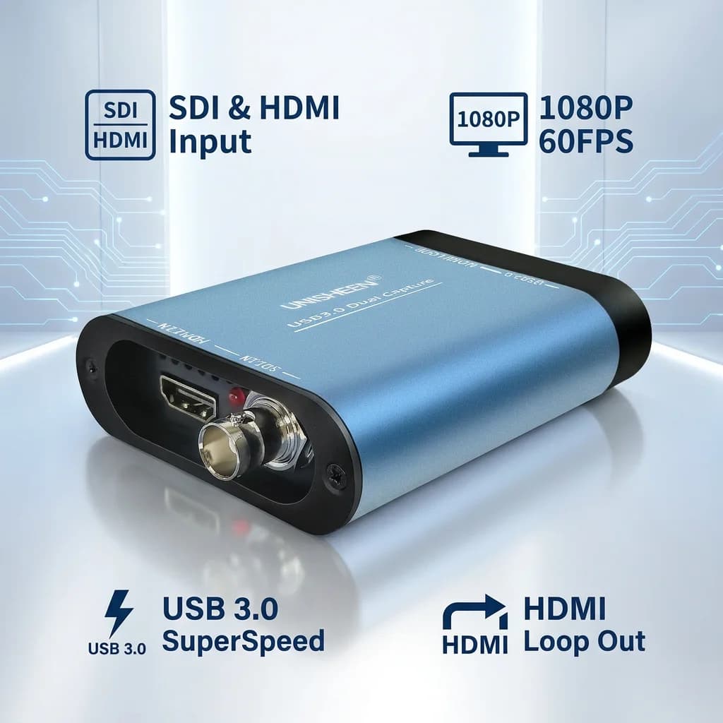 UC3300HS 1080P 60Hz 3G-SDI HDMI to USB 3.0 Video Capture Card with Loopout for Professional Switcher and Live Stream Box